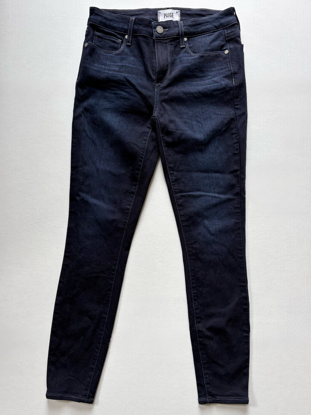 PAIGE Verdugo Ankle Mid Rise Skinny Jeans Dark Wash Size 28